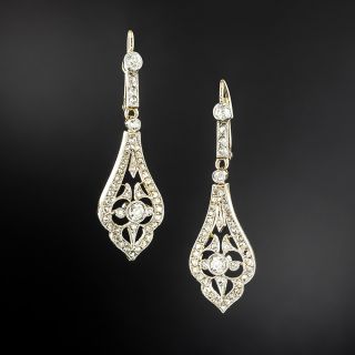 Edwardian Diamond Dangle Earrings  - 2