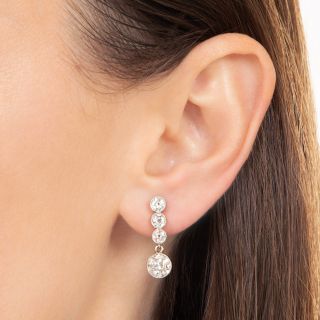 Edwardian Diamond Dangle Earrings 