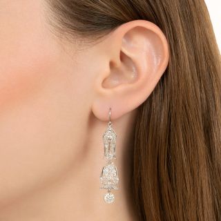 Edwardian Diamond Dangle Earrings