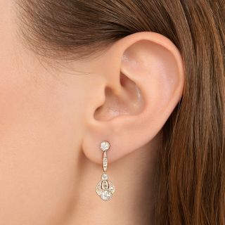 Edwardian Diamond Dangle Earrings