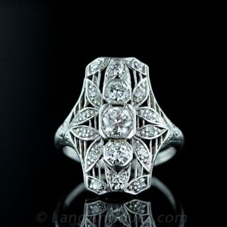 Edwardian Diamond Dinner Ring 
Edwardian Jewelry 
