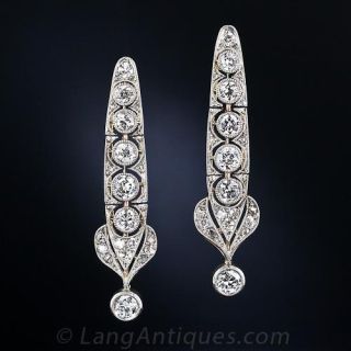 Edwardian Diamond Drop Earrings