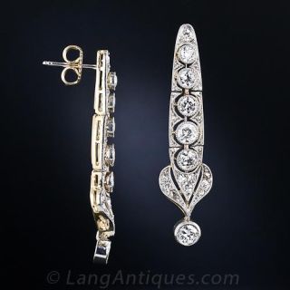 Edwardian Diamond Drop Earrings