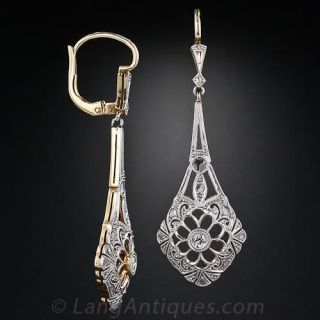 Edwardian Diamond Drop Earrings