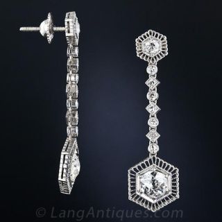 Edwardian Diamond Drop Earrings