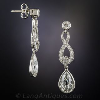 Edwardian Diamond Drop Earrings
