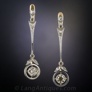 Edwardian Diamond Drop Earrings