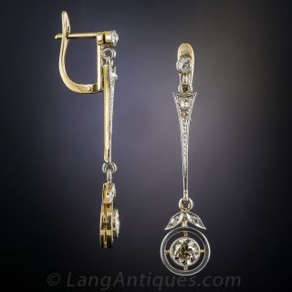 Edwardian Diamond Drop Earrings