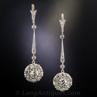 Edwardian Diamond Drop Earrings