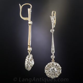 Edwardian Diamond Drop Earrings