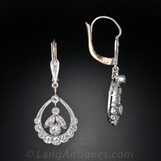 Edwardian Diamond Drop Earrings