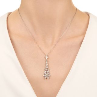 Edwardian Diamond Drop Pendant