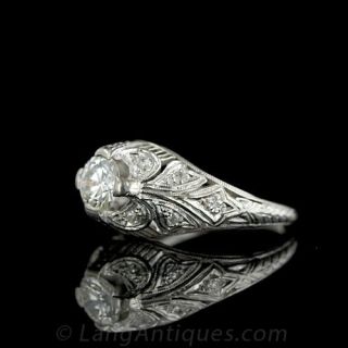 Edwardian Diamond Engagement Ring in Platinum