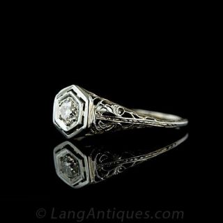 Edwardian Diamond Engagement Ring