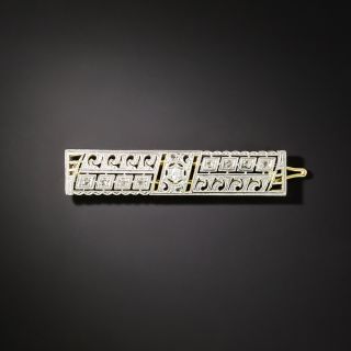 Edwardian Diamond Filigree Barrette - 2