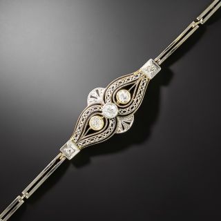 Edwardian Diamond Filigree Bracelet  - 3