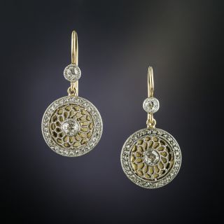 Edwardian Diamond Filigree Earrings - 2