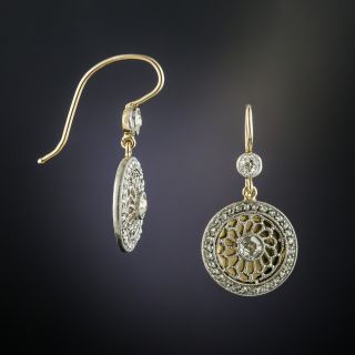 Edwardian Diamond Filigree Earrings