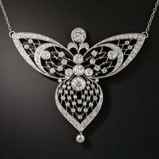 Edwardian Diamond Filigree Necklace - 2