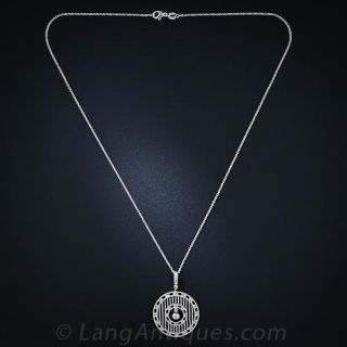 Edwardian Diamond Filigree Pendant