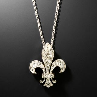 Edwardian Diamond Fleur-de-Lys Pendant - 3