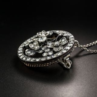 Edwardian Diamond Floral Brooch/Pendant,