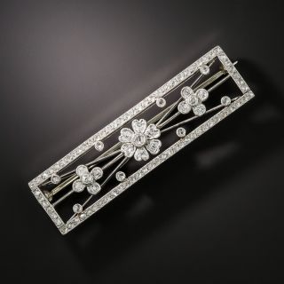 Edwardian Diamond Floral Motif Pin - 2