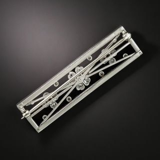 Edwardian Diamond Floral Motif Pin