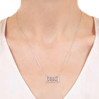 Edwardian Diamond Floral Pendant 