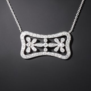 Edwardian Diamond Floral Pendant  - 2