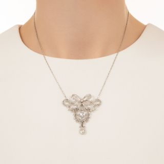 Edwardian Diamond Foliate Lavalier/Brooch