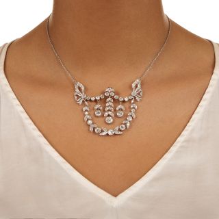 Edwardian Diamond Garland Necklace