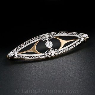 Edwardian Diamond Hair Barrette 