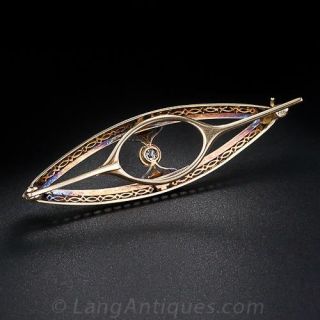 Edwardian Diamond Hair Barrette 