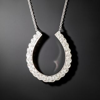 Edwardian Diamond Horseshoe Pendant - 3