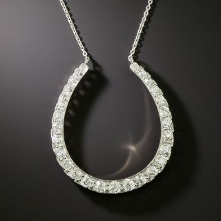 Edwardian Diamond Horseshoe Pendant - 1