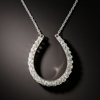 Edwardian Diamond Horseshoe Pendant - 2