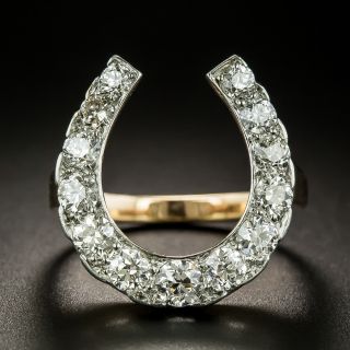 Edwardian Diamond Horseshoe Ring - 2