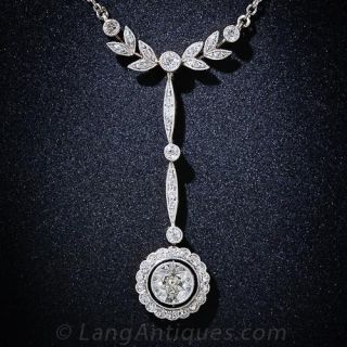 Edwardian Diamond Lavalier Necklace