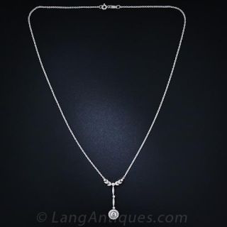 Edwardian Diamond Lavalier Necklace