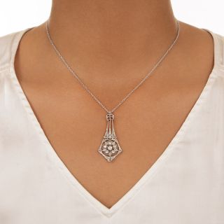 Edwardian Diamond Lavalière 