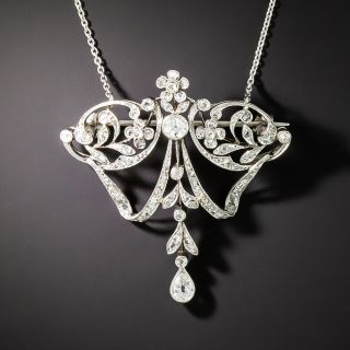 Edwardian Diamond Lavalière/Brooch - 2
