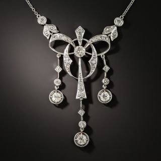 Edwardian Diamond Lavalière Necklace - 2
