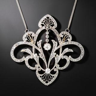 Edwardian Diamond Lavalière Necklace - 3