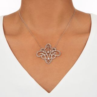 Edwardian Diamond Lavalière Necklace