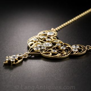 Edwardian Diamond Lavaliere Necklace