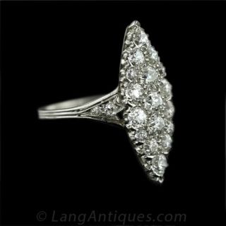 Edwardian Diamond Navette Ring