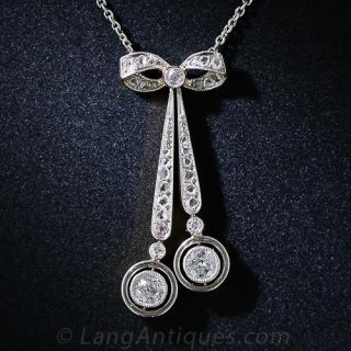 Edwardian Diamond Negligee Lavaliere