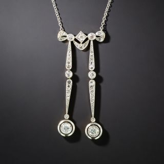 Edwardian Diamond Negligee Necklace - 4