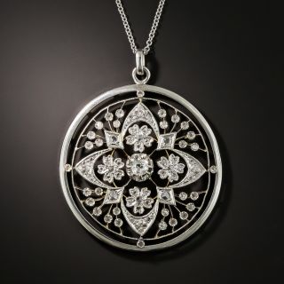 Edwardian Diamond Openwork Necklace - 2